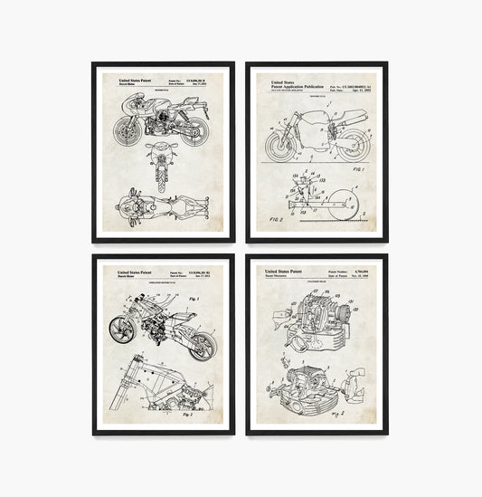 Ducati Motorcycle Patent Wall Art, Ducati Posters