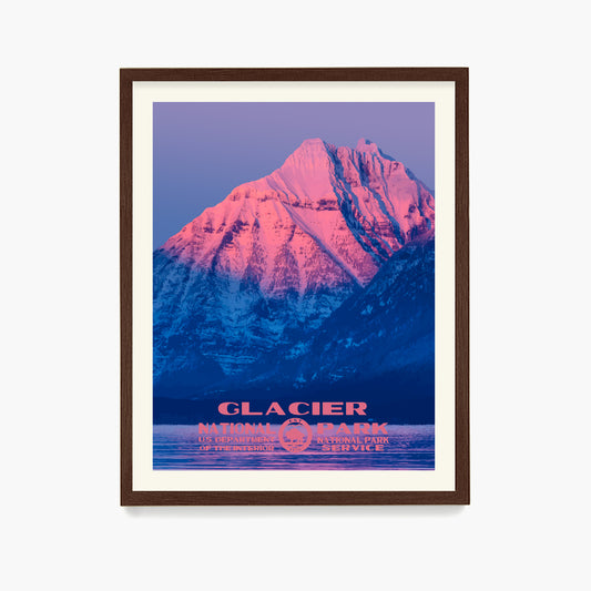 Glacier National Park Poster, National Park Wall Art