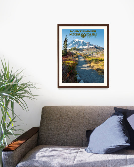 Mount Rainier National Park Poster, National Park Wall Art