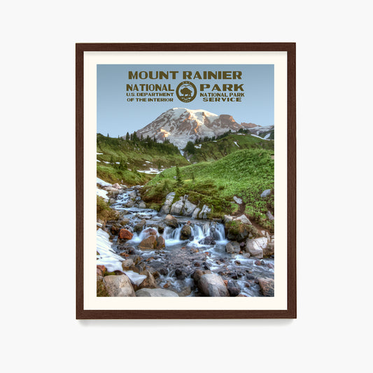 Mount Rainier National Park Poster, National Park Wall Art