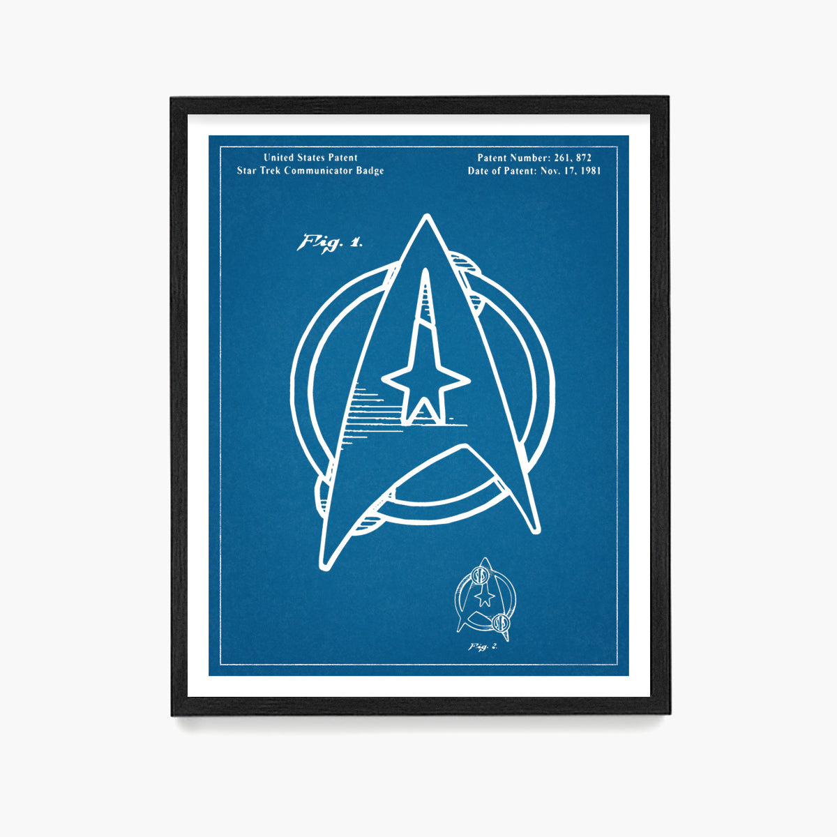 Star Trek Badge Patent Poster, Star Trek Wall Art – Wunderkammer Studio